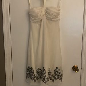 White House black market staples chiffon dress size 6